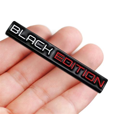 1pc Black Edition Logo Emblem Badge Car Rear Fender Tailgate Decal