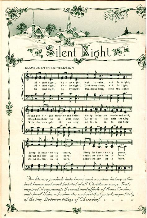 Silent Night Lyrics Printable - Printable Word Searches