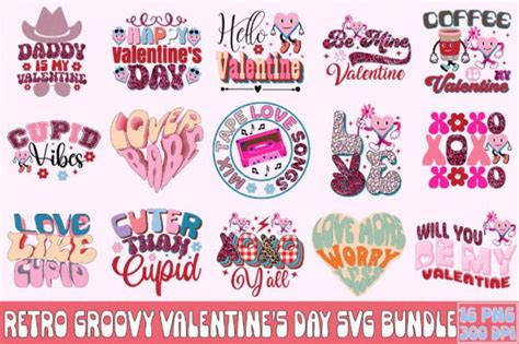 Retro Groovy Valentine S Day Sublimation Graphic By SVGArt Creative