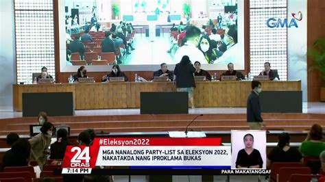 Mga Nanalong Party List Sa Eleksyon 2022 Nakatakda Nang Iproklama