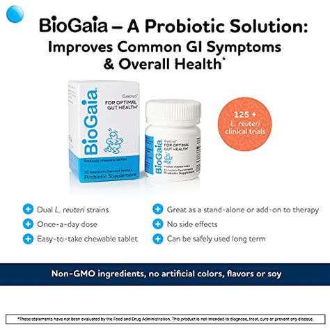 BioGaia Gastrus Chewable Tablets Adult Probiotic Supplement For