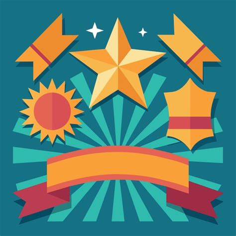 Premium Vector Starbursts Frames And Ribbons