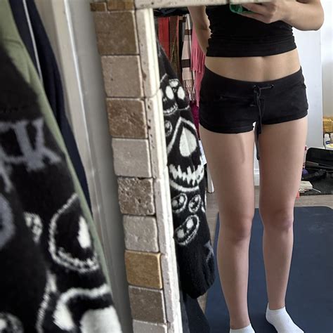 Vintage Micro Mini Hot Pants Shorts Black Soft Depop