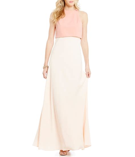 Jill Jill Stuart Open Back Popover A Line Gown Dillards