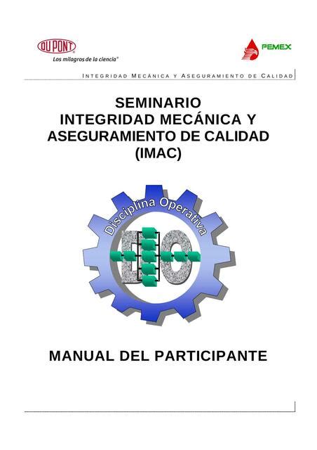 Seminario Integridad Mecánica y Aseguramiento de Calidad Gustavo