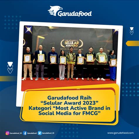 Garudafood On Twitter Garudafood Raih Selular Award 2023 Kategori