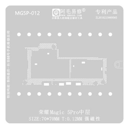 Amaoe Mg P Mm Middle Layer Audio Board Bga Reballing Stencil