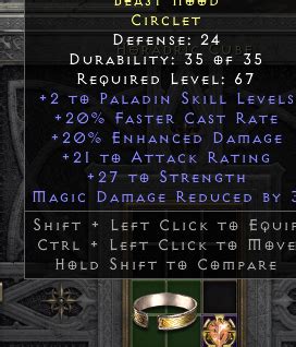 Paladin Circlet 2 20 Str Topic D2jsp