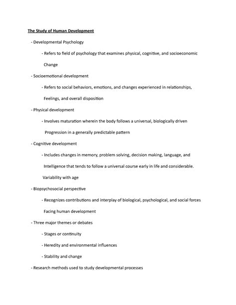 Intro To Psych Chpt 8 Lecture Notes The Study Of Human