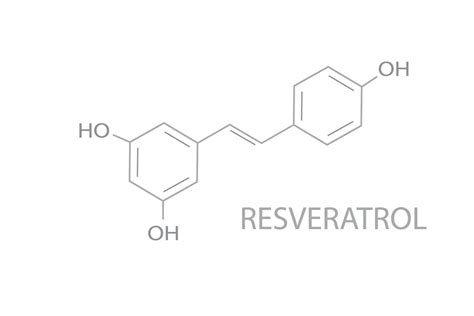 Resveratrol molecular skeletal chemical formula 39549237 Vector Art at Vecteezy