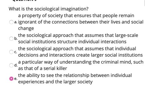 Sociological Imagination