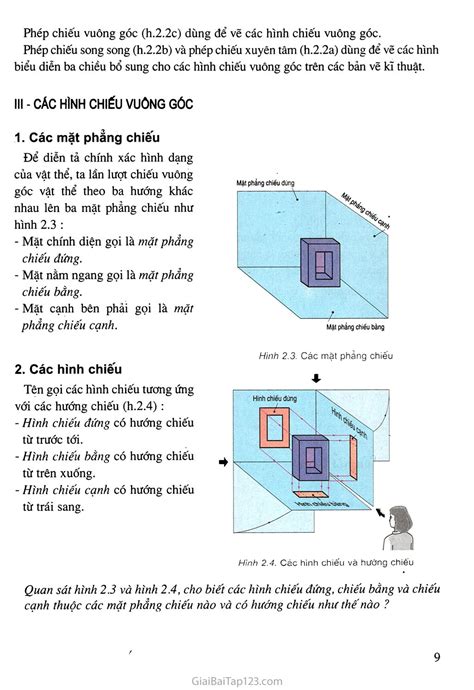 Hướng dẫn hãy vẽ hình chiếu đứng bằng cạnh của vật thể đơn giản và dễ hiểu