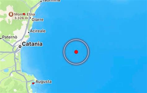 Terremoto Sicilia Epicentro Nel Mar Ionio Al Largo Di Catania