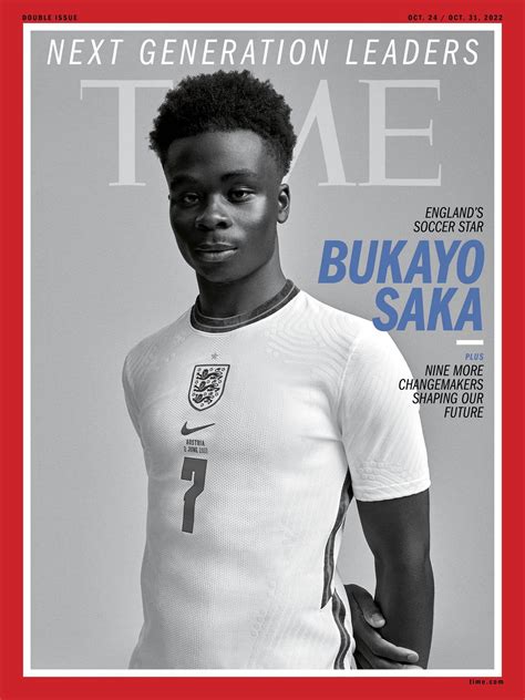 Time Bukayo Saka Is On The Cover Of Time Magazine As A Leader Of The