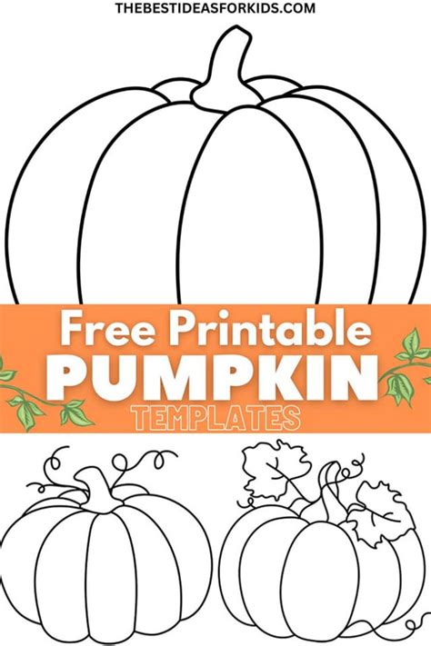 Pumpkin Outline (Free Printable Templates) - The Best Ideas for Kids