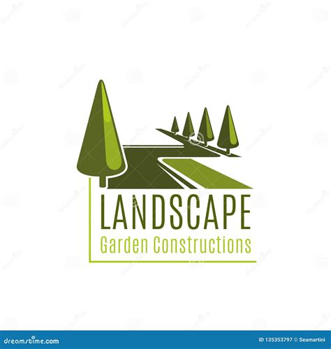 Landscape Garden Construction Sign Stock Vector Illustration Of