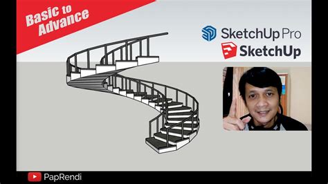 Cara Membuat Tangga Spiral Sketchup Tutorial YouTube