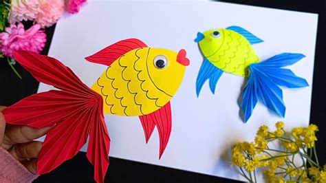 Diy Paper Fish How To Make Fish With Origami Paper Membuat Ikan