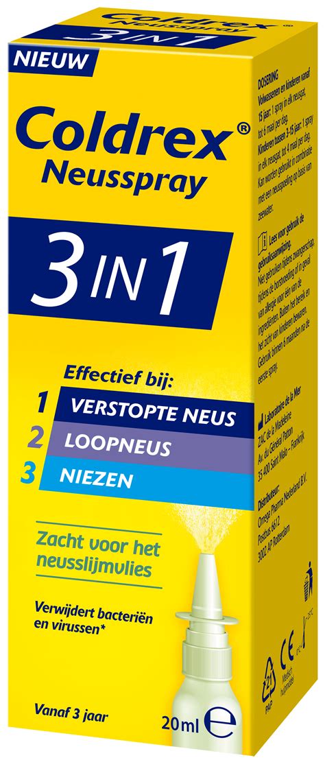 Coldrex 3in1 Neusspray Effectief Bij Verstopte Neus Loopneus And Niezen