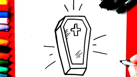 How To Draw A Coffin For Halloween Youtube