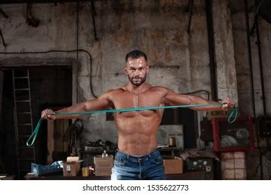 Muscled Half Naked Man Work Old Stock Photo Shutterstock