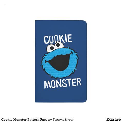 Cookie Monster Pattern Face Journal