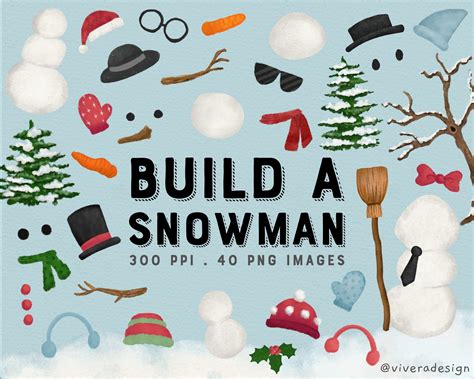 Building A Snowman Clipart