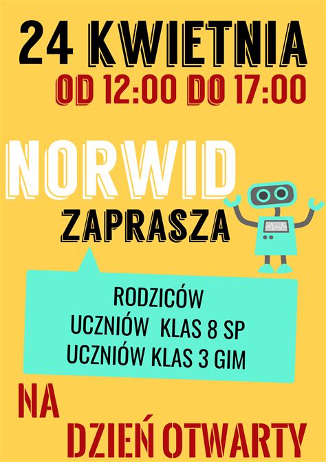 ZAPRASZAMY NA DZIEŃ OTWARTY DLA RODZICÓW UCZNIÓW KLAS ÓSMYCH SZKÓŁ