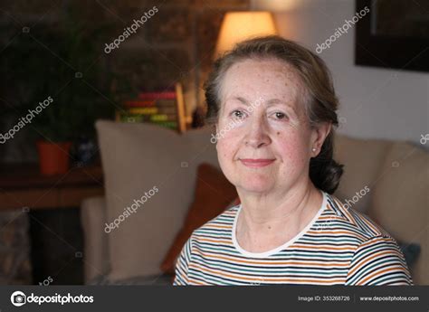 Close Portrait Beautiful Mature Woman Home Stock Photo Albejor2002 Hotmail 353268726