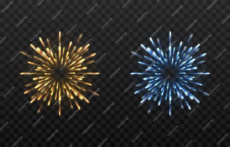 Premium Vector | Set of vector holiday fireworks on isolated ...