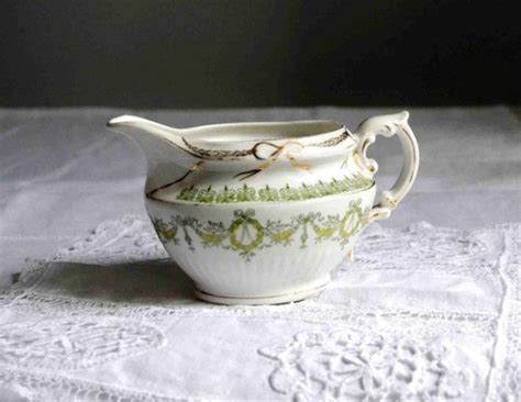 Cr Mier Pot Lait Ancien En Porcelaine Style Empire Cr Mier Etsy