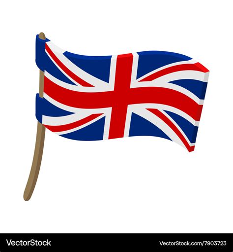 Great Britain Flag - Uk Flag On A Metallic Pole Official Flag Of Great ...