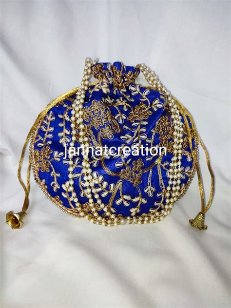 Traditional Indian Potli Bag Lot 5 To 100 Pc Handmade Bag Etsy