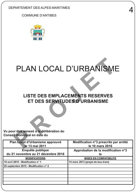 Calam O Liste Des Emplacements R Serv S Et Des Servitudes D Urbanisme