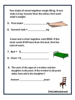 Unequal Sharing By ACs Worksheets TPT