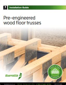 Installation Guide - Pre-Engineered Wood Floor Trusses - Barrette Structural