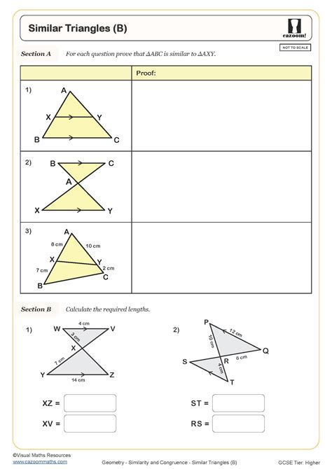 Similar Triangles Worksheets Worksheets Library