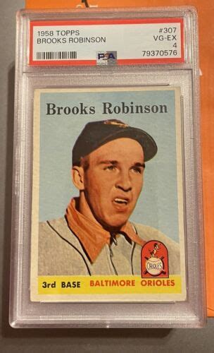 1958 Topps Baseball 307 Brooks Robinson PSA 4 VG EX Baltimore Orioles