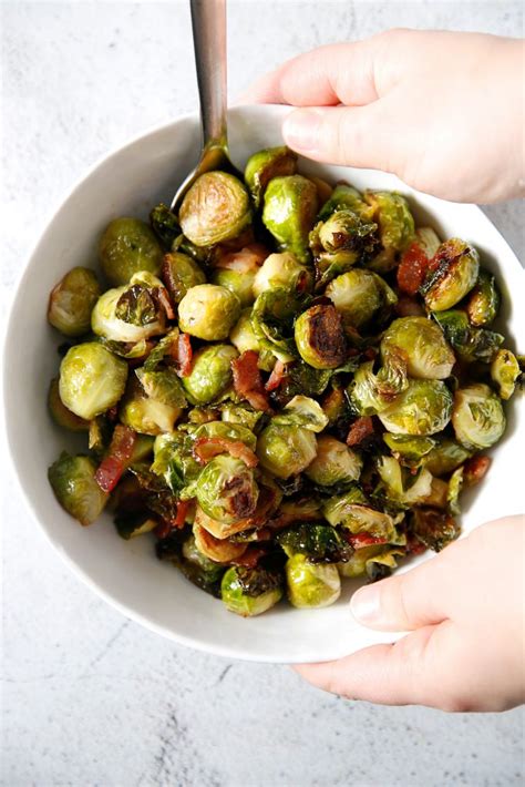 Maple Roasted Brussel Sprouts With Bacon Lexi S Clean Kitchen