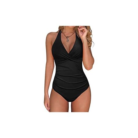 Voqeen Costumi Da Bagno Interi Con Scollo A V Donna Elegante Push Up