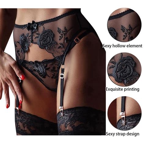 Muti Color Women S Lace Erotica Lingerie Mesh Adjustable Buckle Non Slip Garter Belt Soft