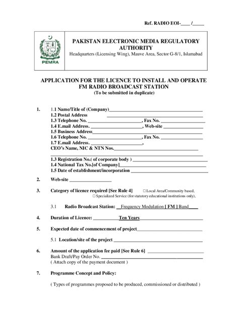 Fillable Online Application Form For Issuance Of Noc For The Pk Fax Email Print