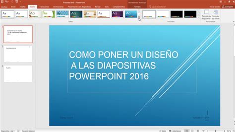 Como Poner Diseño A Las Diapositivas PowerPoint 2016 YouTube