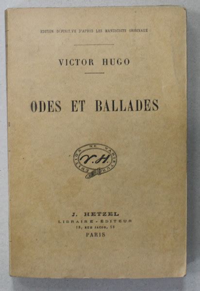 Odes Et Ballades Par Victor Hugo