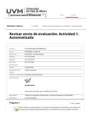 Revisar Env O De Evaluaci N Actividad Automatizada Pdf