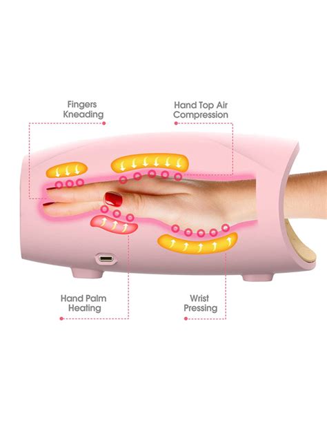 Cotsoco Electric Hand Massager Cordless Hand Massager With Heat And Compression 3 Levels Hand