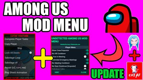 AMONG US MOD MENU ANTI BANEO en español MOD MENU AXEY PMT SIEMPRE