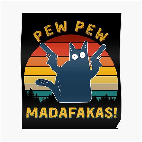 Cat Pew Pew Madafakas Vintage Retro Funny Cat Pew Pew Madafakas