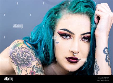 Piercings And Tattoo Girl High Resolution Stock Photography And Images