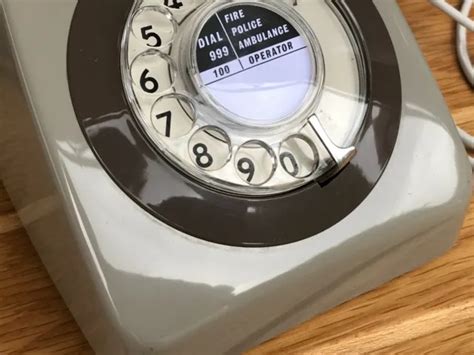 Gpo Two Tone Grey Vintage Rotary Pulse Dial Telephone